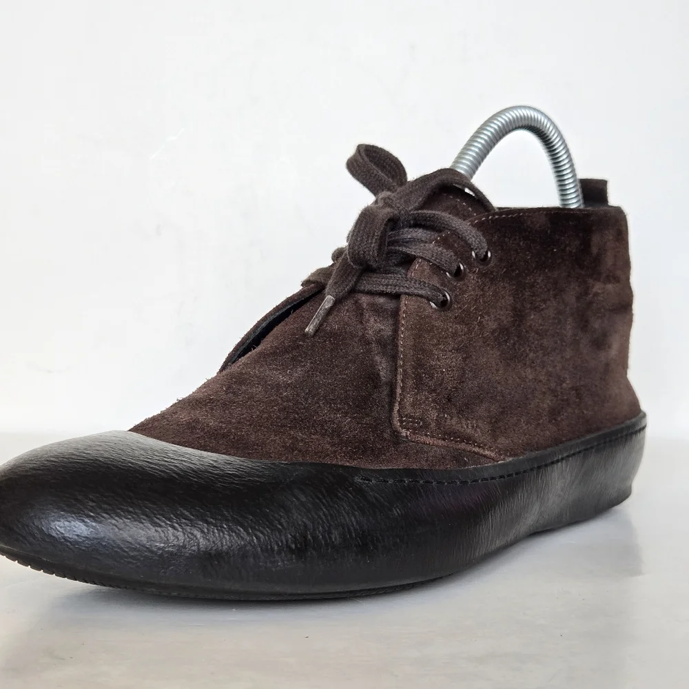 Prada Black Chukka Boots Suede Finish Size 9